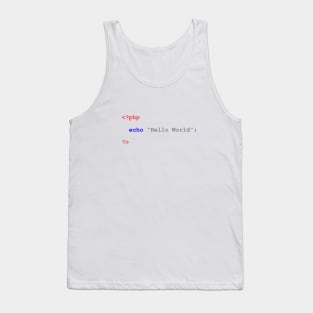 PHP Programmer Code Hello World Tank Top